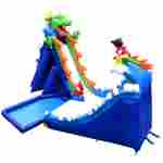 Надувной наземный аквапарк «Драконья гора», 27*17*11 м