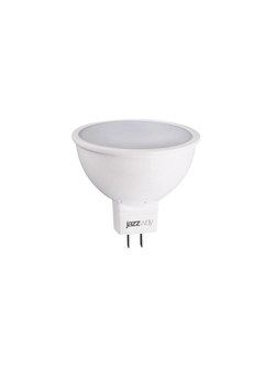 Лампа светодиодная PLED-ECO 5Вт JCDR MR16 рефлектор матовая 3000К тепл. бел. GU5.3 400лм 230В 50Гц JazzWay 1037077A