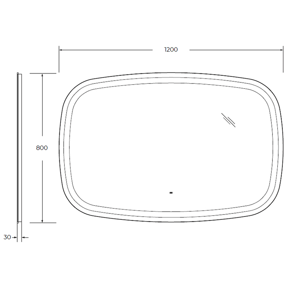 Зеркало Cezares Molveno 120 CZR-SPC-MOLVENO-1200-800-MOVс подсветкой с сенсорным выключателем и датчиком движения