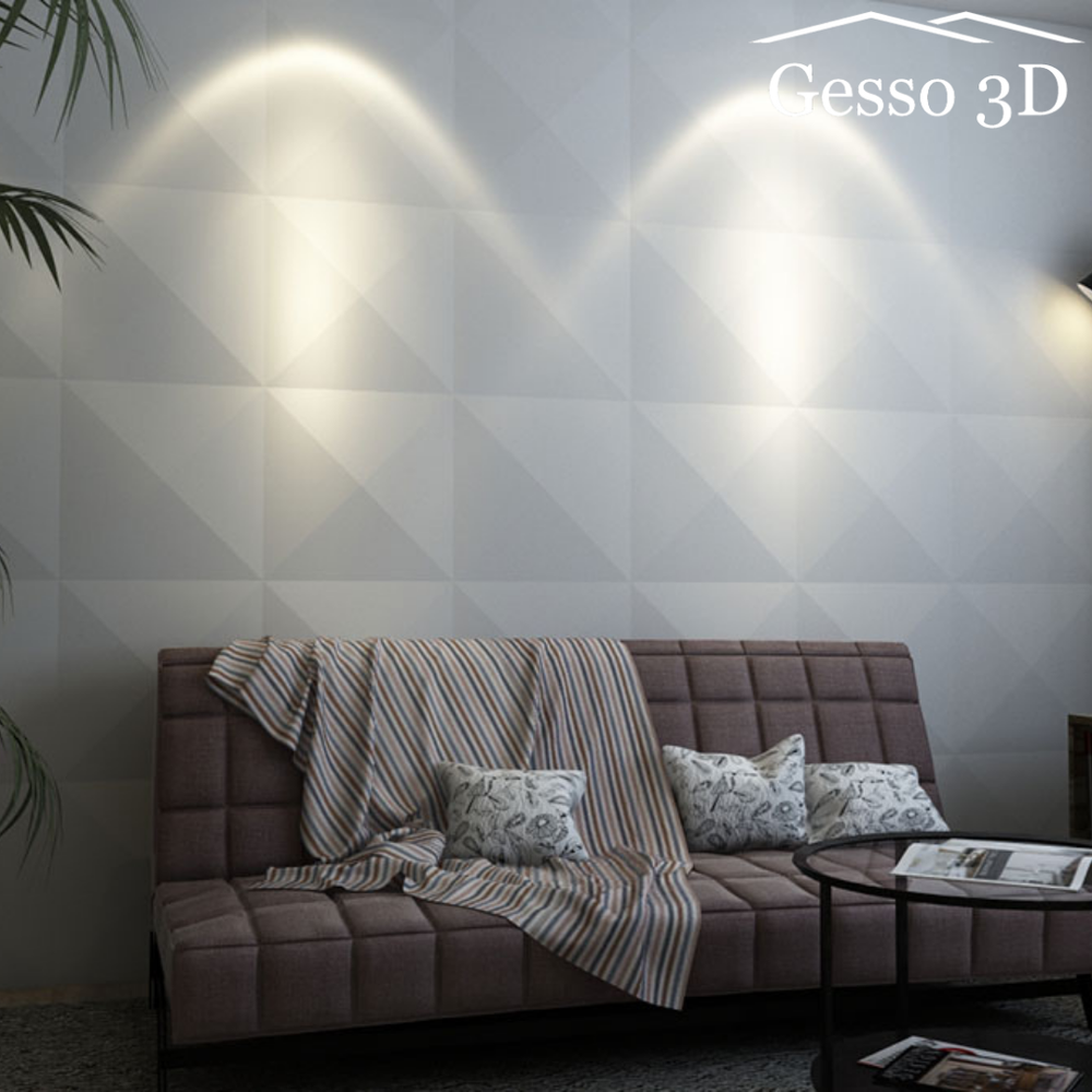 Гипсовая 3D панель Пирамидка