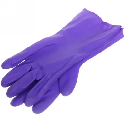 Перчатки пвх «Фантазия» фиолетовые 30см с флисовой подкладкой ДоброСад