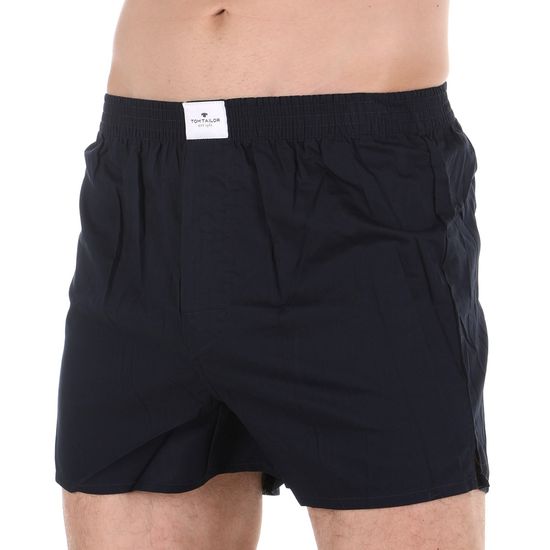 Мужские трусы-шорты набор из 2-х штук (черные, голубые в разноцветную клетку) Tom Tailor 70171/5100 6614