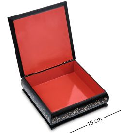 Народные промыслы ШК-11/ 7-J Шкатулка в технике декупаж (16х16х5)