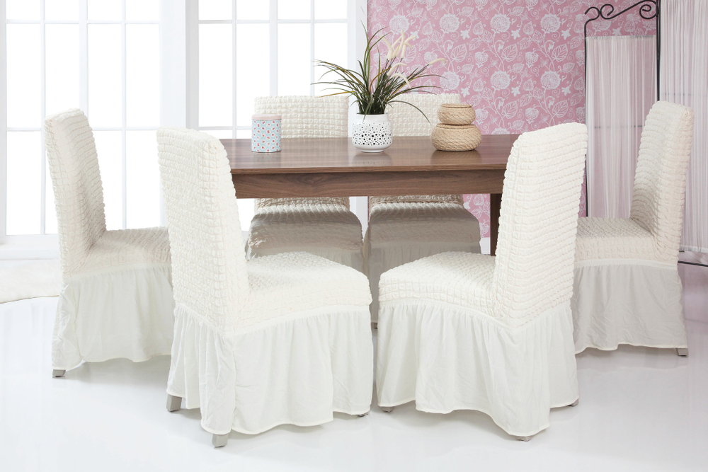 Чехол на стул, цвет Белый