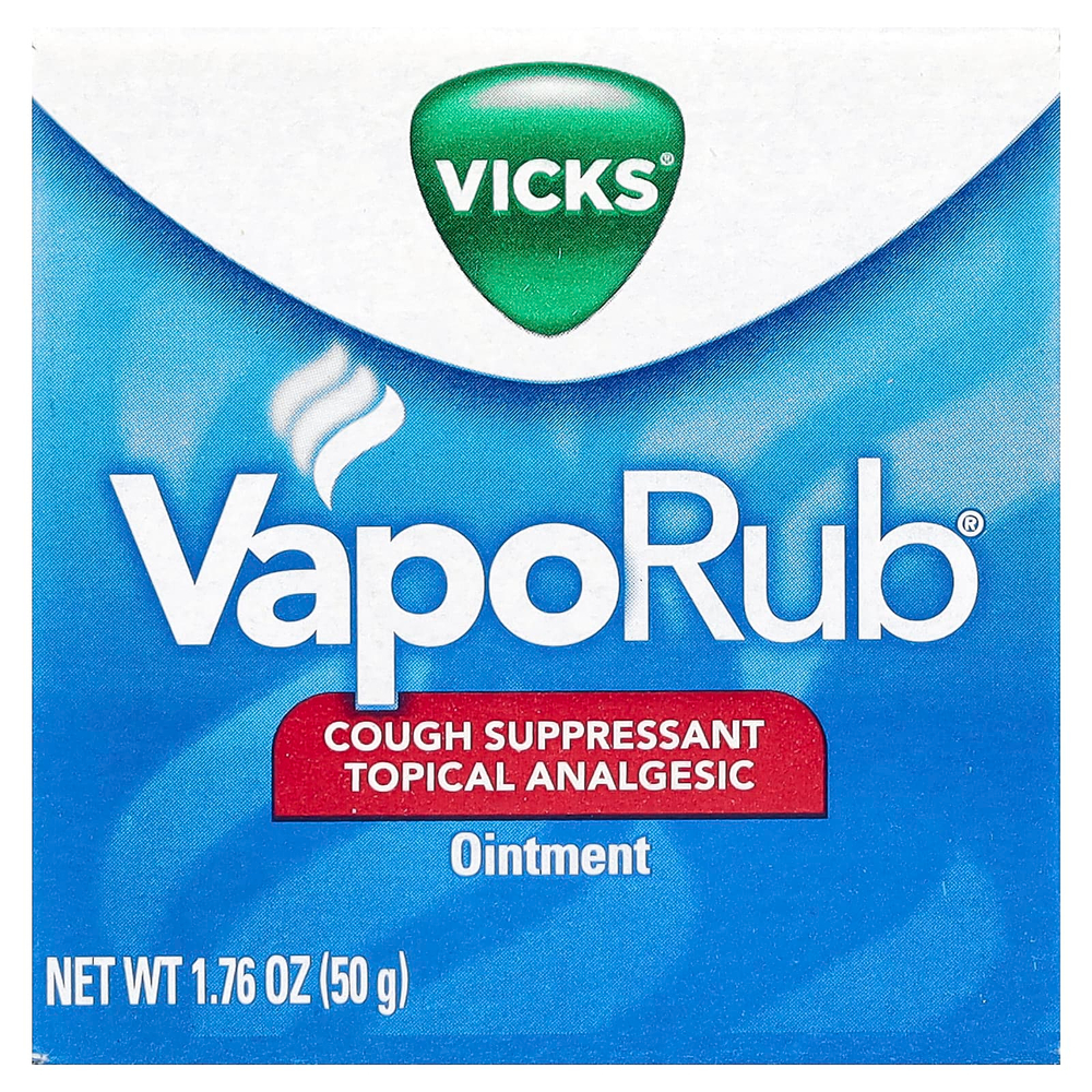 Vicks, VapoRub®, местная анальгетическая мазь для подавления кашля, 50 г (1,76 унции)