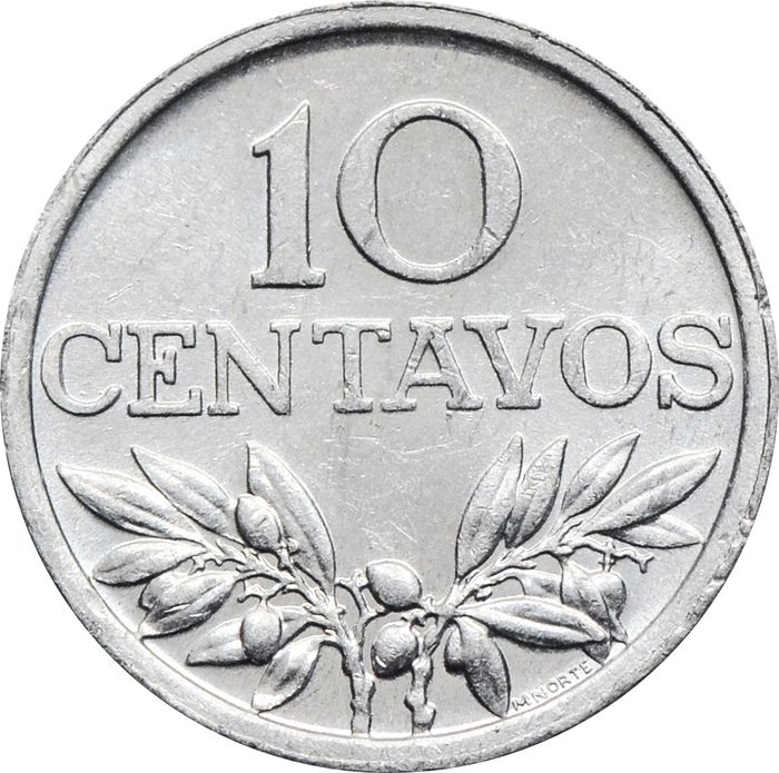 10 сентаво 1969-1979 Португалия