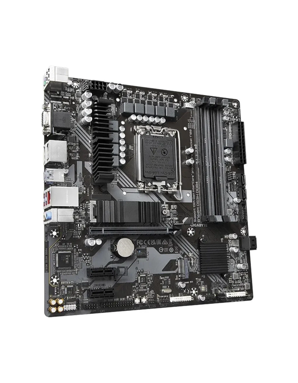 GIGABYTE B760M DS3H DDR4, LGA1700, B760, 4*DDR4, 4*SATA, 2*M.2, 3*USB 3.2, 2*USB 2.0, Type-C, 1*PCIx16, 2*PCIx1, D-Sub+HDMI+2*DP, mATX