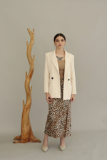 Юбка My star с леопардовым принтом и вырезом на бедре