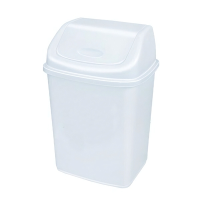 Контейнер для мусора "Ромашка" 1,5 л с перекидным верхом белый