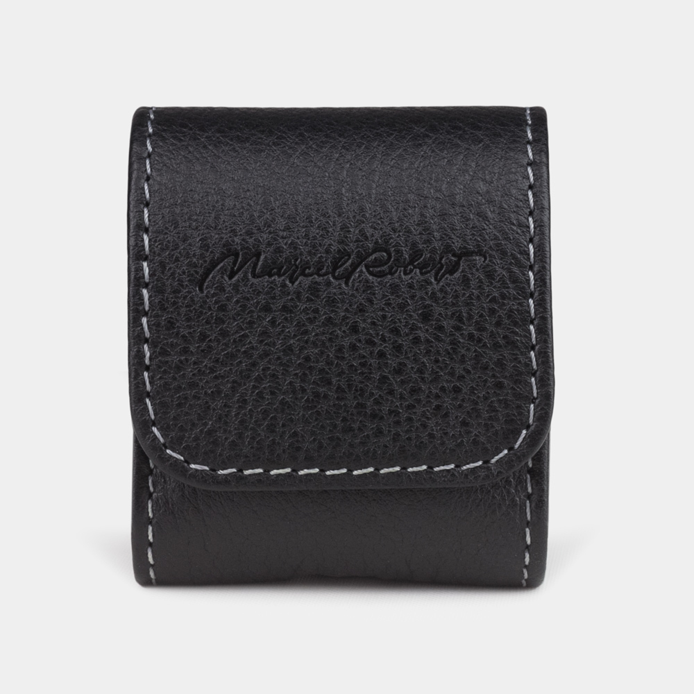 Чехол-держатель кожаный для наушников Petit Easy черного цвета