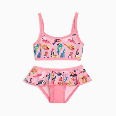 Купальник раздельный для девочки цвет розовый, рост 134-140 см (КотМаркот)