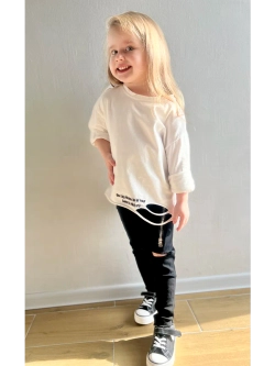 Облегающие брюки с разрезами