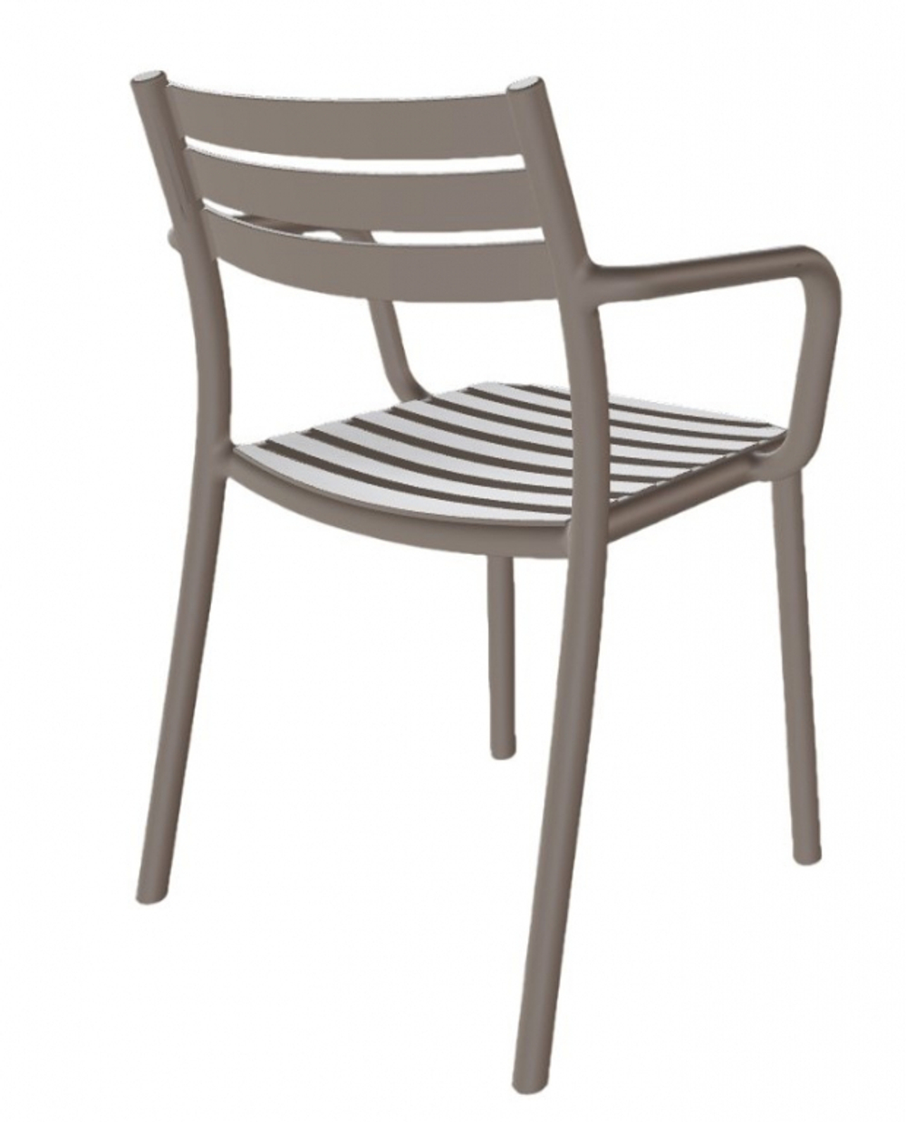 Кресло пластиковое Papatya Hisar-K, тортора