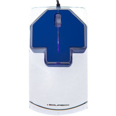 Мышь SolarBox X07 Blue USB Travel Optical Mouse, 1000DPI, прозрачный корпус с LED-подсветкой