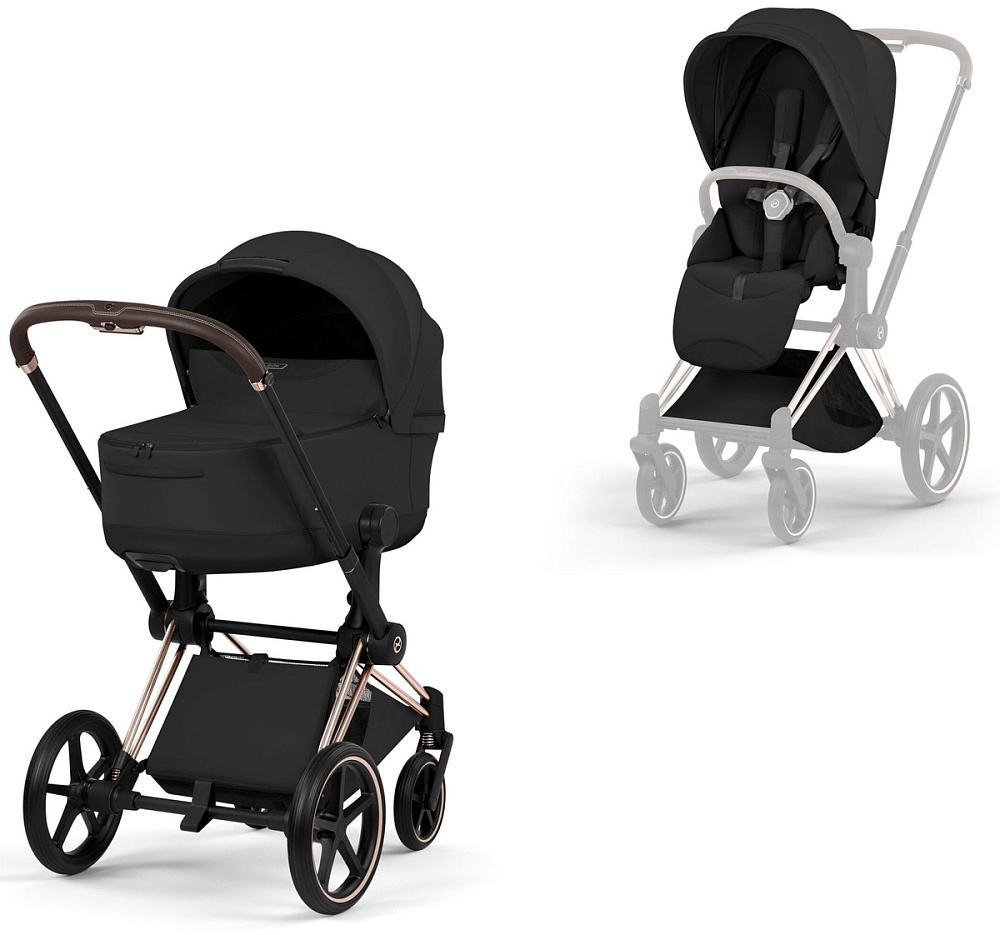 Коляска Cybex Priam V Rosegold Style Collection 2 в 1 Sepia Black