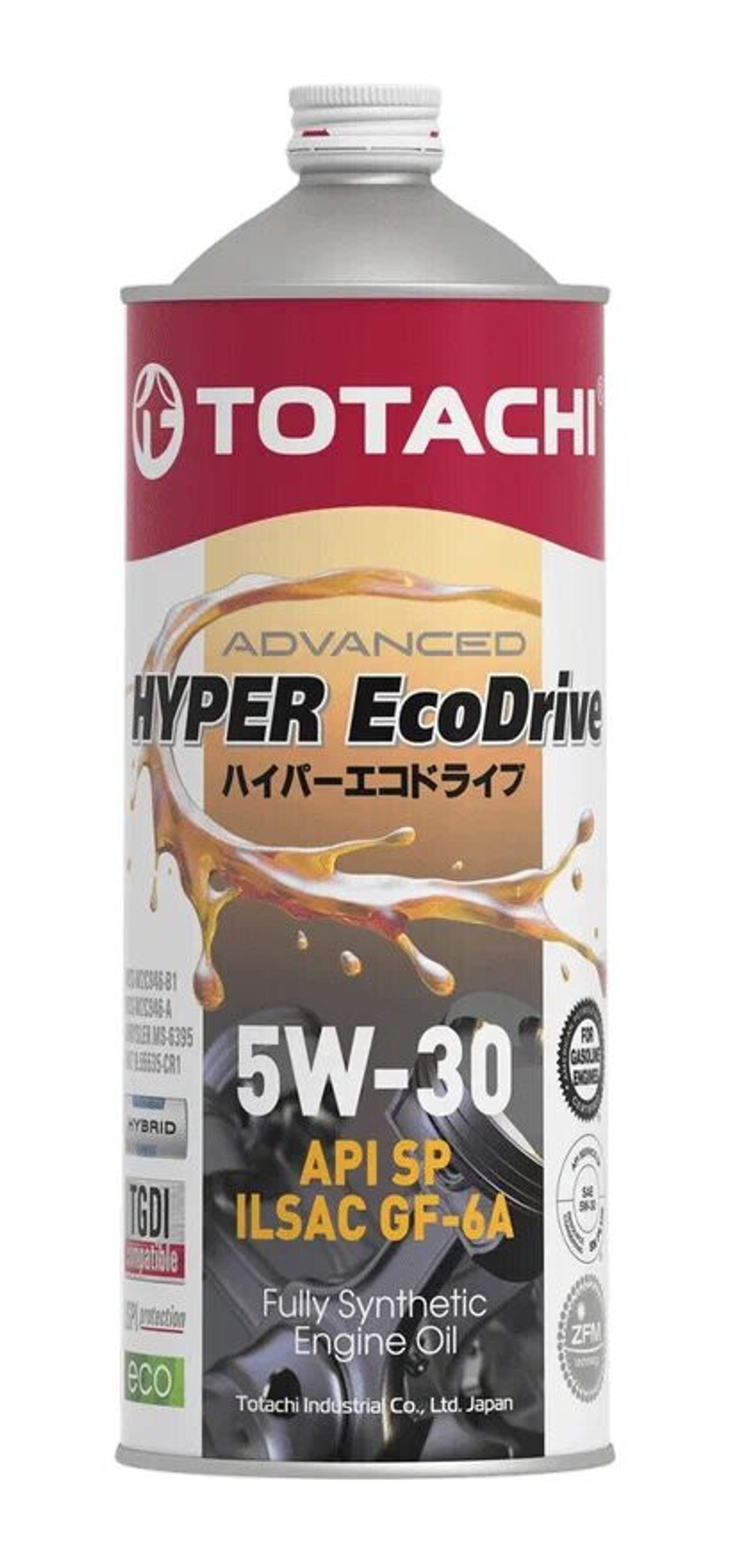 Масло моторное синтетическое TOTACHI  5W-30 "Hyper Ecodrive ", 1л