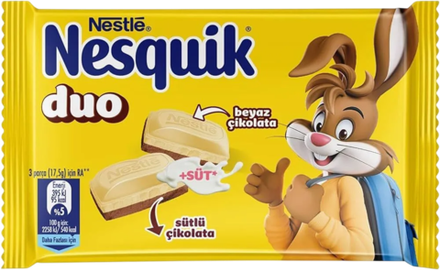 Шоколад Nesquick DUO белый и молочный шоколад