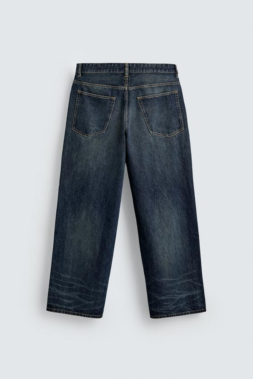 ZARA ДЖИНСЫ BAGGY FIT, СИНИЙ