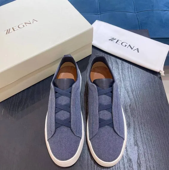 Кеды ZEGNA Triple Stitch, синие