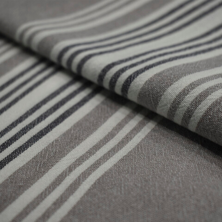 КПБ 1.5 сп с простыней на рез. 90х200 ВАРЕНЫЙ ХЛОПОК "Черно-коричневая полоса"