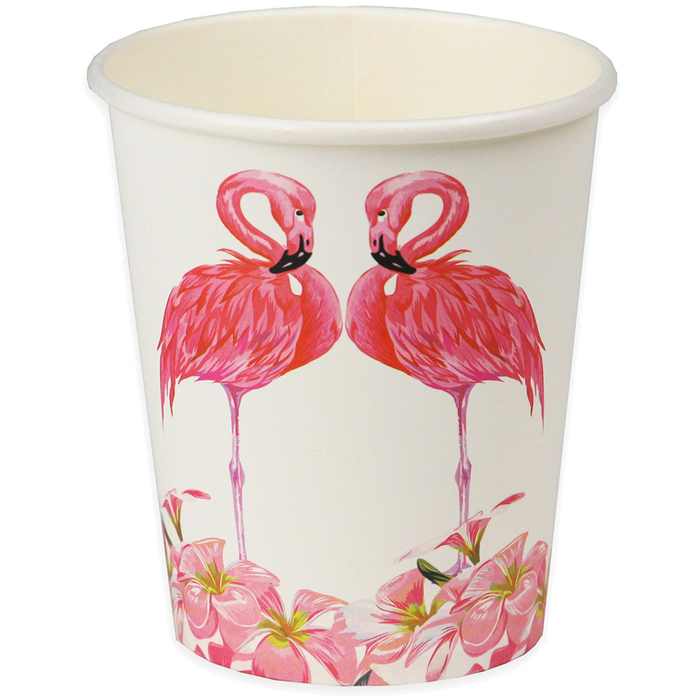 Набор бумажных стаканов «Красивые фламинго» в ассортименте, 250 мл,6 шт, еврослот