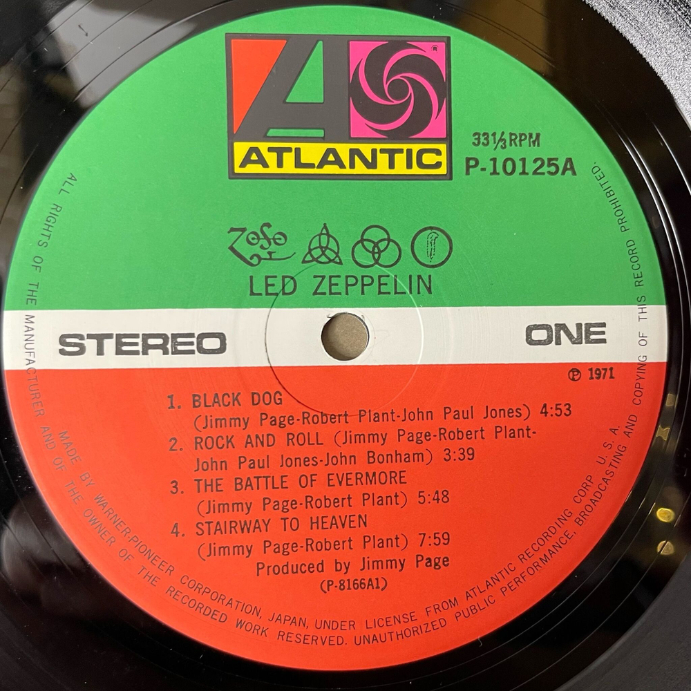 Винтажная виниловая пластинка LP Led Zeppelin IV (Japan 1976) (Obi) Going To California