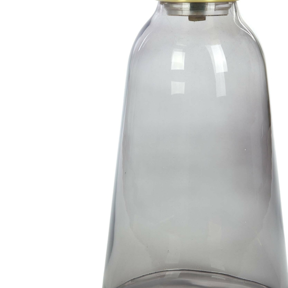 Кофейный столик Vaso Glass диаметр 50 стекло закалённое, серый. черный