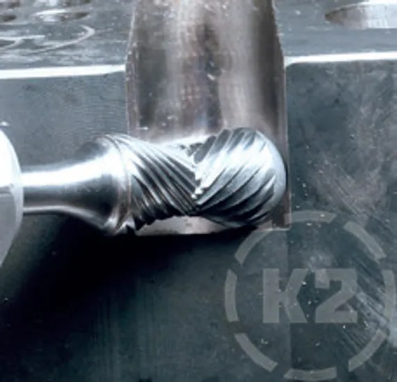 Комбинированная борфреза Karnasch Curve + Цилиндр со сферическим концом