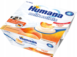 Десерт Humana молочный с персиком 100г*4шт с 6 месяцев