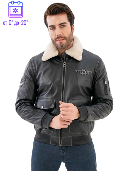 Куртка кожаная на меху