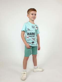 01-85-9 Комплект для мальчика (фуфайка+шорты)
