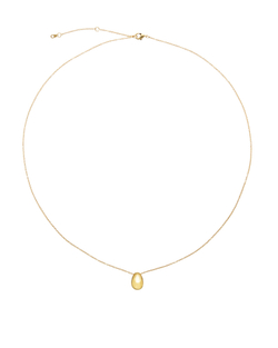 Подвеска капля, гладкий металл, золото