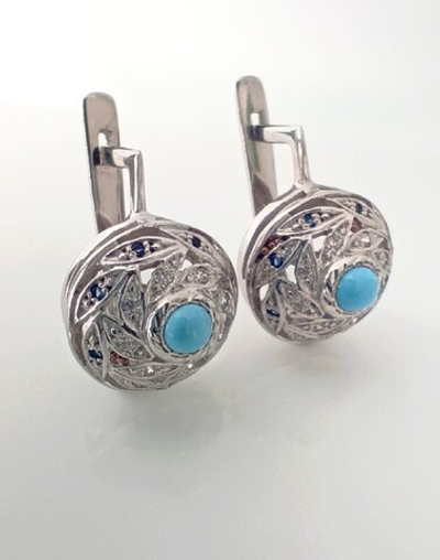 Серьги Эстерелла, серебро 925*, родированные/Ф