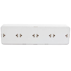 Розетка 4-м ОП Оптима 16А РА16-403 с заземл. защ. шторки с монтаж. пластиной бел.