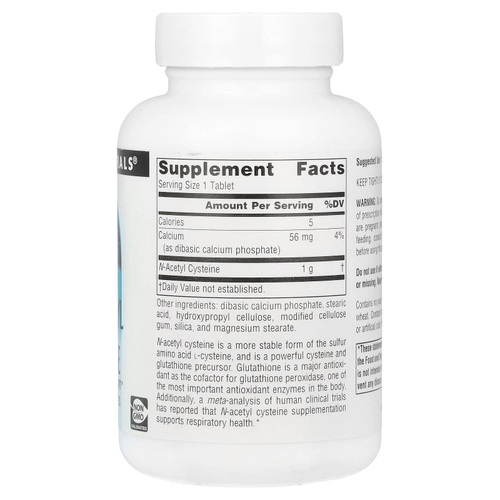 Source Naturals, N-ацетилцистеин, 60 таблеток