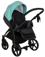 Детская коляска Tutis Novo Reflective 3 в 1 1142236 Кожа Antracite Metalic/Mint