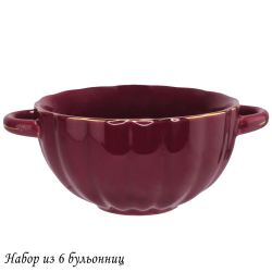 Lenardi 133-380 Набор из 6 бульонниц 350 мл MULTICOLOR в под.уп.(х6)Фарфор