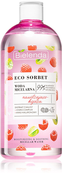 Bielenda Eco Sorbet Raspberry - увлажняющая мицеллярная вода /   500  ml  / GTIN 5902169042783