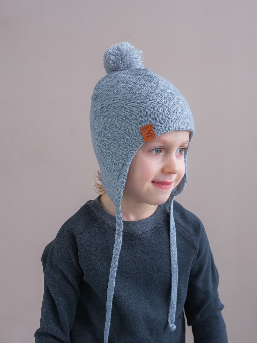 Шапка весенняя/осенняя вязаная КОДИ (Стальной)