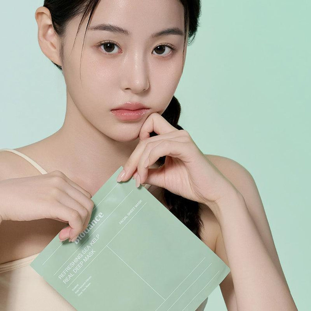 Biodance Refreshing Sea Kelp Real Deep Mask - успокаивающая гидрогелевая маска с экстрактом водорослей