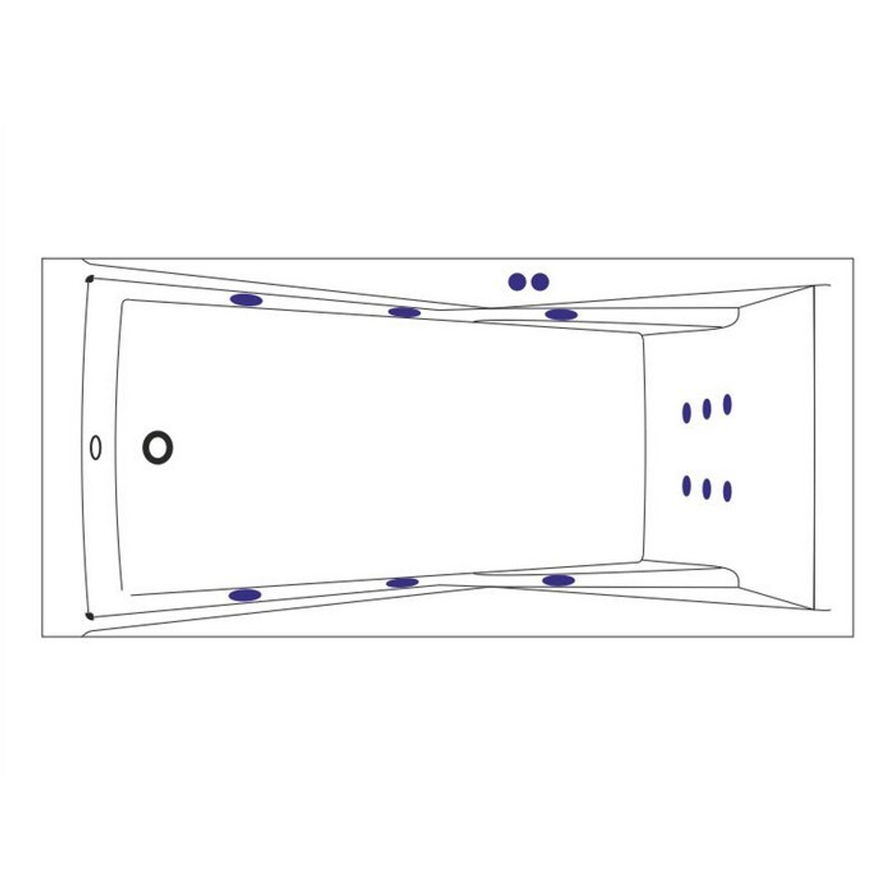 Акриловая ванна Excellent Palace Line 180x80 WAEX.PAL18.LINE