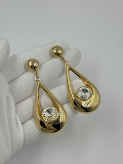 Крупные серьги с кристаллами