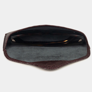 Футляр для очков Vision из кожи ящерицы, бордового цвета