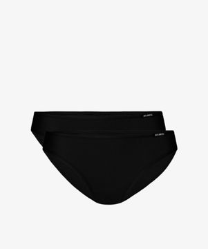 Женские трусы (2 шт.) слипы спорт Atlantic, хлопок, Basic 2BLP-580 черные