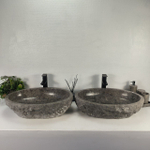 Раковина из мрамора ПАРА! Erozy Grey EM-64669 61*42*16 0189
