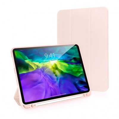 Чехол книжка Gurdini Milano для iPad Air 4 10.9"/Air 11" с отсеком для стилуса (pen slot) (Розовый песок)