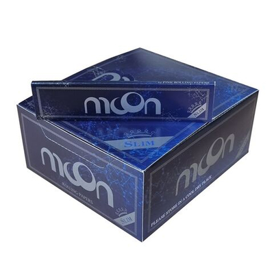Бумага для сигарет блок "Moon" Слим Сайз Блэк Бличед Райс 14г/м 32л*50шт