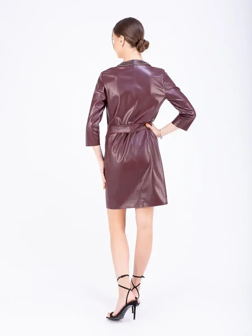 Платье женское кожаное, платье  экокожа