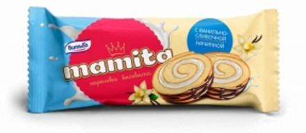 Бисквитный рулет "Mamita" с ванильно-сливочной начинкой 150г. Витьба