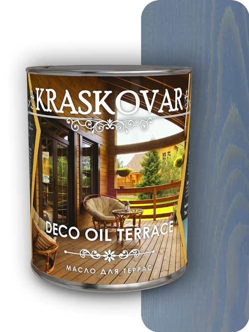 Масло для террас Kraskovar Deco Oil Terrace аквамарин